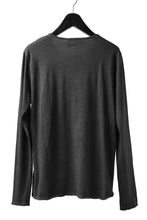 Load image into Gallery viewer, daub CHEST POCKET LONG SLEEVE CUT SEWN / COLD DYED JERSEY (DARK GREY)