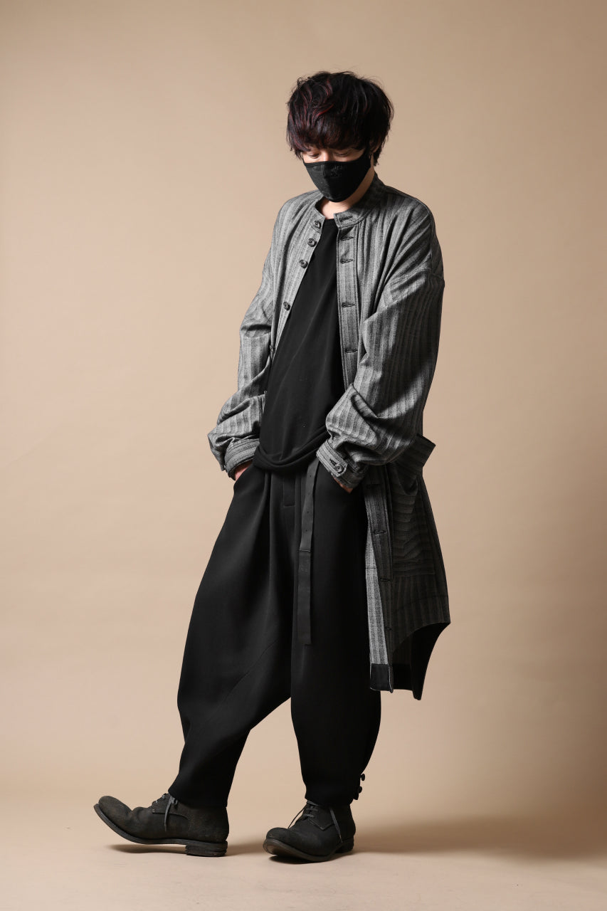 画像をギャラリービューアに読み込む, SOSNOVSKA exclusive FLYING DOWN SHIRT COAT (GREY STRIPE)