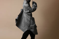 画像をギャラリービューアに読み込む, SOSNOVSKA exclusive FLYING DOWN SHIRT COAT (GREY STRIPE)
