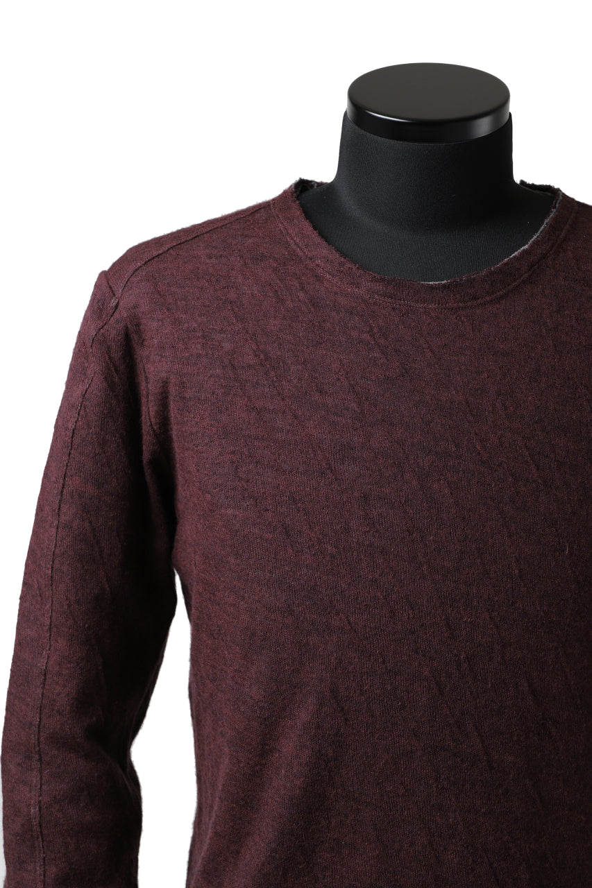 Load image into Gallery viewer, daub ERGONOMIC LONG SLEEVE KNIT SEWN / KNOTTING DOUBLE FACE (OFF RED)