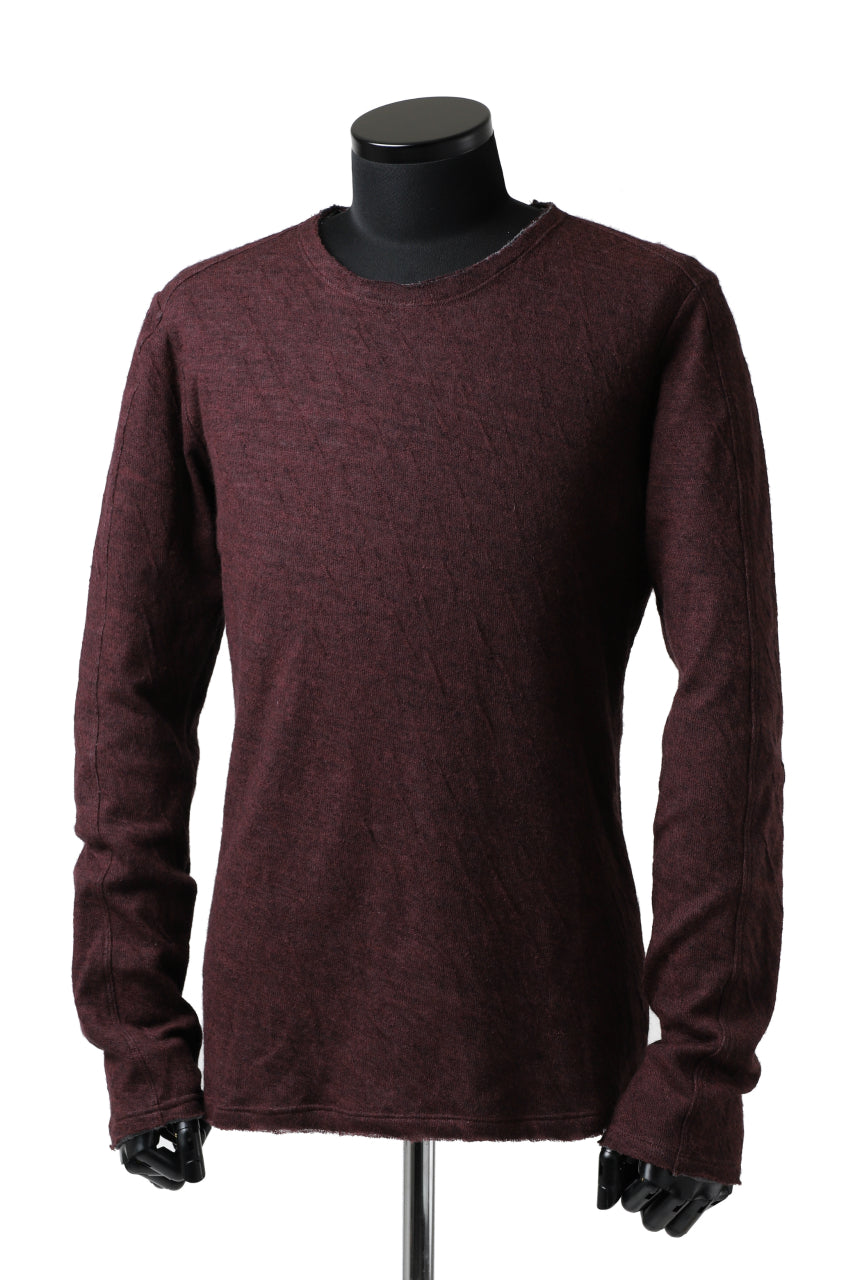 Load image into Gallery viewer, daub ERGONOMIC LONG SLEEVE KNIT SEWN / KNOTTING DOUBLE FACE (OFF RED)