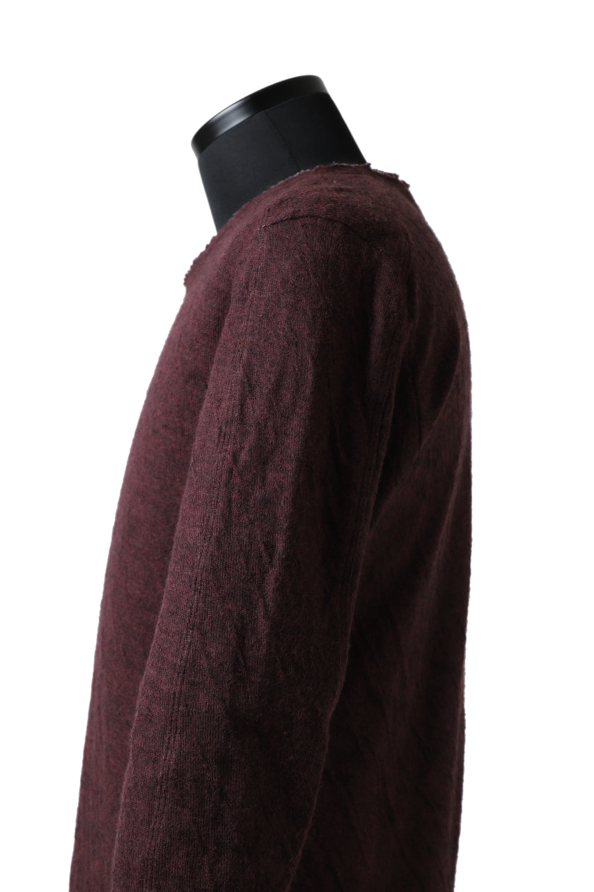 Load image into Gallery viewer, daub ERGONOMIC LONG SLEEVE KNIT SEWN / KNOTTING DOUBLE FACE (OFF RED)
