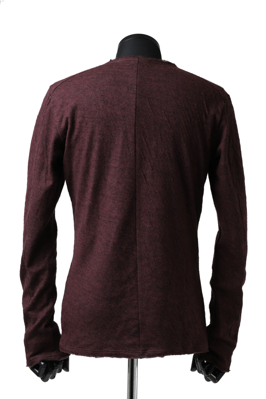 Load image into Gallery viewer, daub ERGONOMIC LONG SLEEVE KNIT SEWN / KNOTTING DOUBLE FACE (OFF RED)