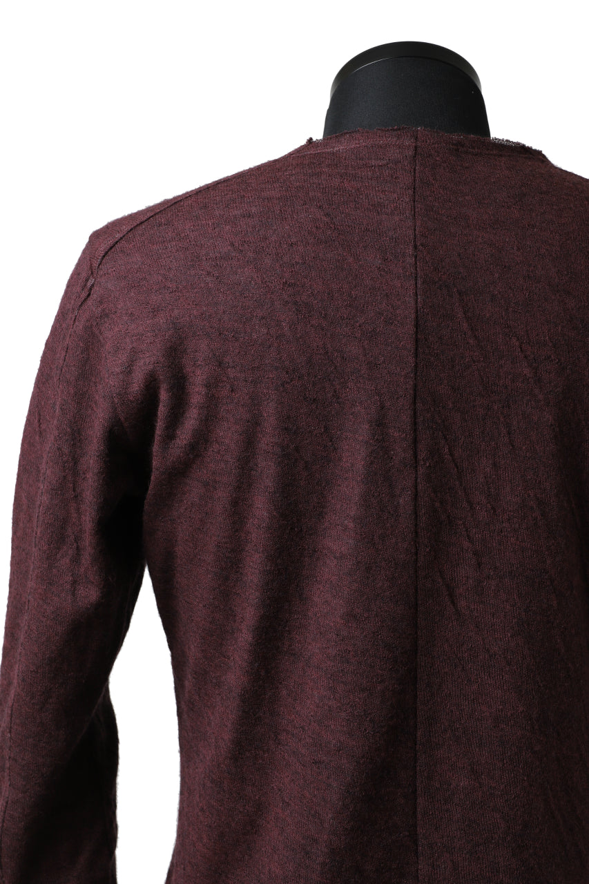 Load image into Gallery viewer, daub ERGONOMIC LONG SLEEVE KNIT SEWN / KNOTTING DOUBLE FACE (OFF RED)