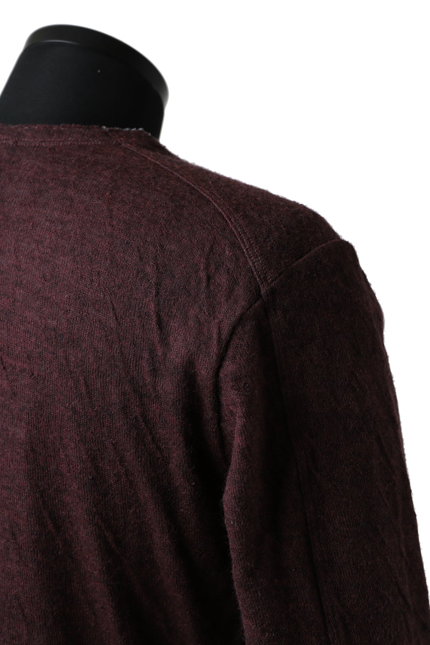 Load image into Gallery viewer, daub ERGONOMIC LONG SLEEVE KNIT SEWN / KNOTTING DOUBLE FACE (OFF RED)