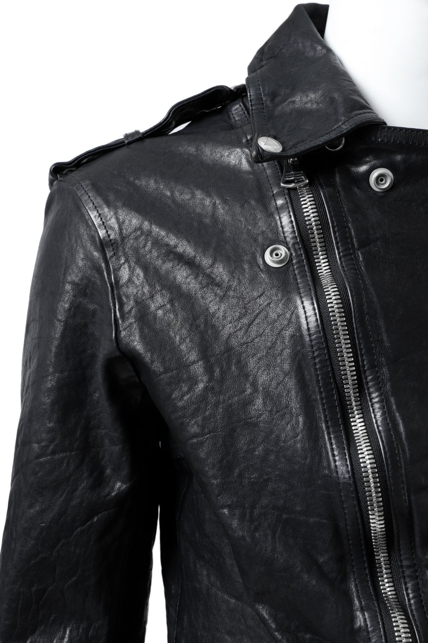 Load image into Gallery viewer, ISAMU KATAYAMA BACKLASH DOUBLE BREASTED JACKET / DOUBLE-SHOULDER OBJECT DYED (BLACK)