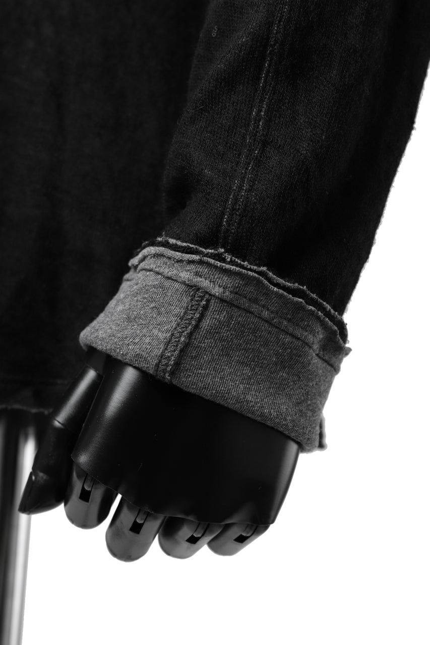Load image into Gallery viewer, daub ERGONOMIC LONG SLEEVE KNIT SEWN / KNOTTING DOUBLE FACE (BLACK)