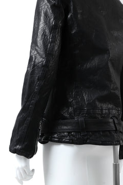 Load image into Gallery viewer, ISAMU KATAYAMA BACKLASH DOUBLE BREASTED JACKET / DOUBLE-SHOULDER OBJECT DYED (BLACK)