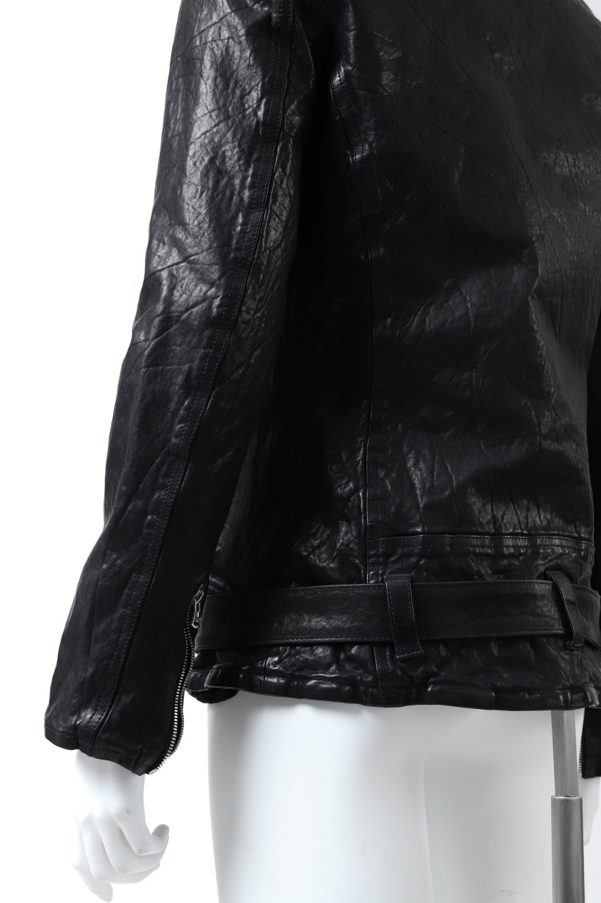 Load image into Gallery viewer, ISAMU KATAYAMA BACKLASH DOUBLE BREASTED JACKET / DOUBLE-SHOULDER OBJECT DYED (BLACK)