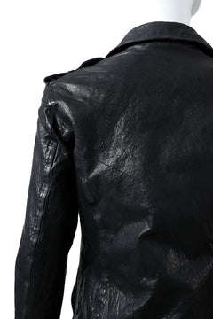 Load image into Gallery viewer, ISAMU KATAYAMA BACKLASH DOUBLE BREASTED JACKET / DOUBLE-SHOULDER OBJECT DYED (BLACK)