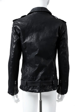 Load image into Gallery viewer, ISAMU KATAYAMA BACKLASH DOUBLE BREASTED JACKET / DOUBLE-SHOULDER OBJECT DYED (BLACK)