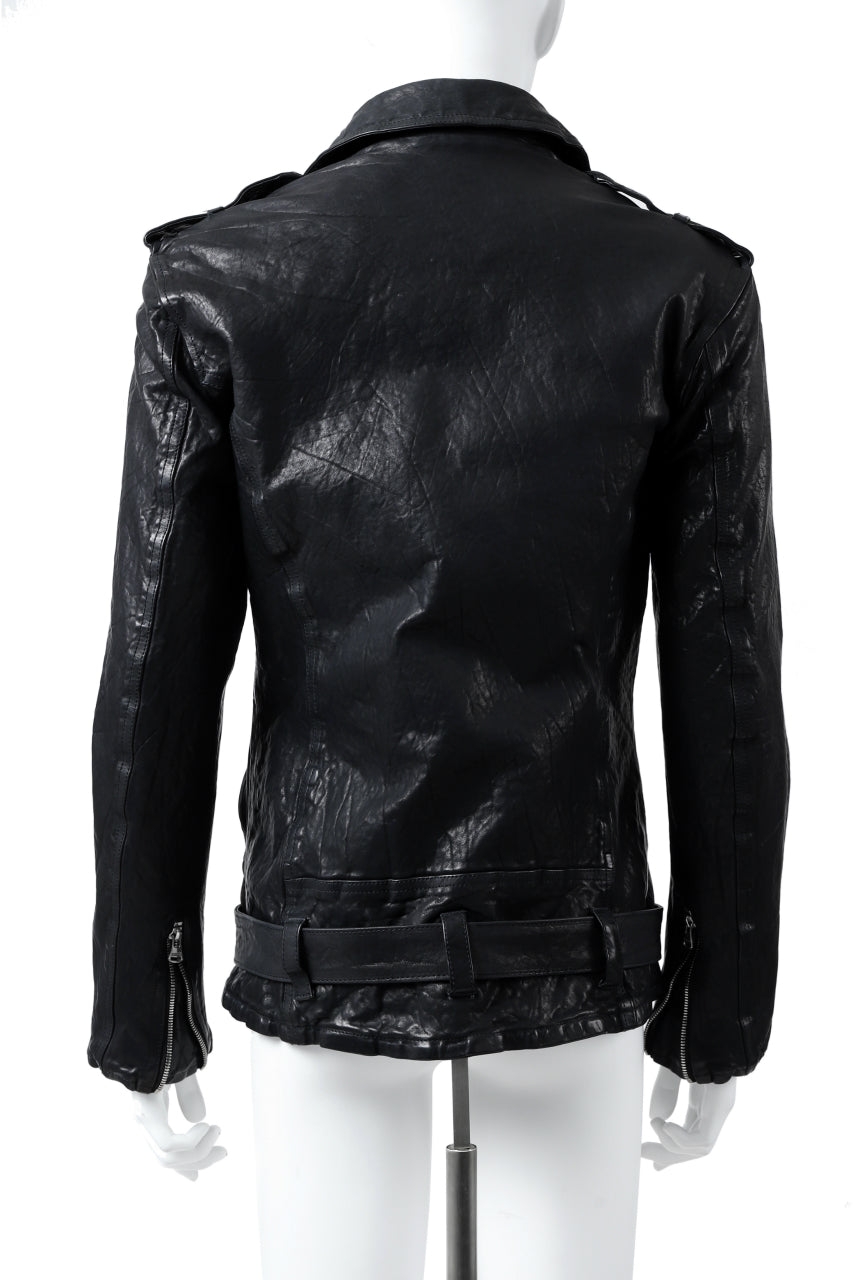Load image into Gallery viewer, ISAMU KATAYAMA BACKLASH DOUBLE BREASTED JACKET / DOUBLE-SHOULDER OBJECT DYED (BLACK)
