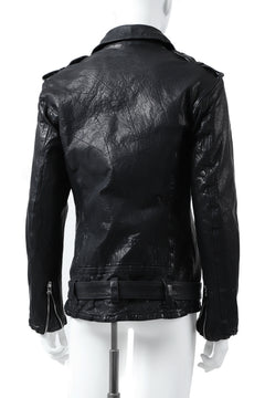 Load image into Gallery viewer, ISAMU KATAYAMA BACKLASH DOUBLE BREASTED JACKET / DOUBLE-SHOULDER OBJECT DYED (BLACK)