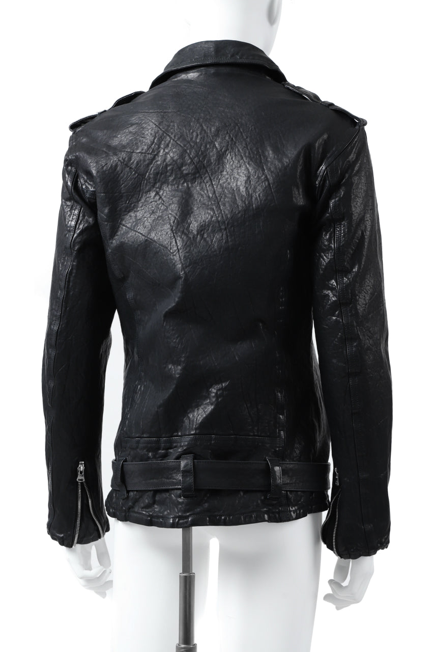 Load image into Gallery viewer, ISAMU KATAYAMA BACKLASH DOUBLE BREASTED JACKET / DOUBLE-SHOULDER OBJECT DYED (BLACK)