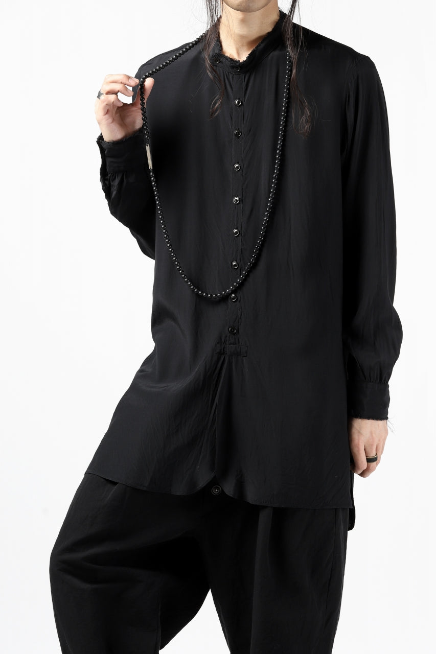 画像をギャラリービューアに読み込む, KLASICA TOPOL BEADS NECKLACE / ONYX+SILVER (MAT BLACK)
