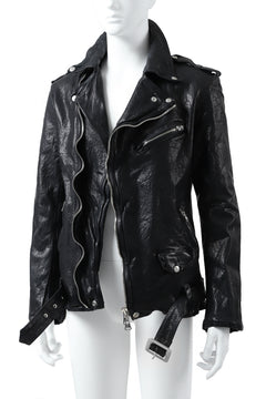 Load image into Gallery viewer, ISAMU KATAYAMA BACKLASH DOUBLE BREASTED JACKET / DOUBLE-SHOULDER OBJECT DYED (BLACK)