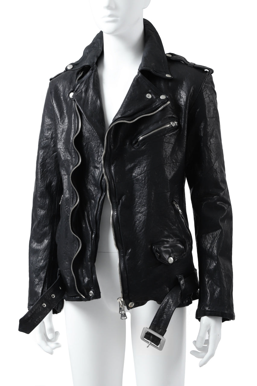 Load image into Gallery viewer, ISAMU KATAYAMA BACKLASH DOUBLE BREASTED JACKET / DOUBLE-SHOULDER OBJECT DYED (BLACK)