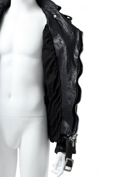 Load image into Gallery viewer, ISAMU KATAYAMA BACKLASH DOUBLE BREASTED JACKET / DOUBLE-SHOULDER OBJECT DYED (BLACK)