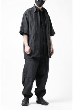 画像をギャラリービューアに読み込む, Y's.... WRINKLE TEXTURE TACTICAL PANTS (BLACK)