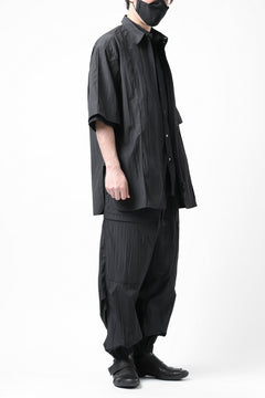画像をギャラリービューアに読み込む, Y's.... WRINKLE TEXTURE TACTICAL PANTS (BLACK)