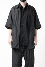 画像をギャラリービューアに読み込む, Y's.... WRINKLE TEXTURE LAYERED H/S SHIRT (BLACK)