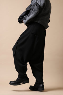 画像をギャラリービューアに読み込む, SOSNOVSKA exclusive CLOWN STYLE PANTS / WOOL STRETCH (BLACK)