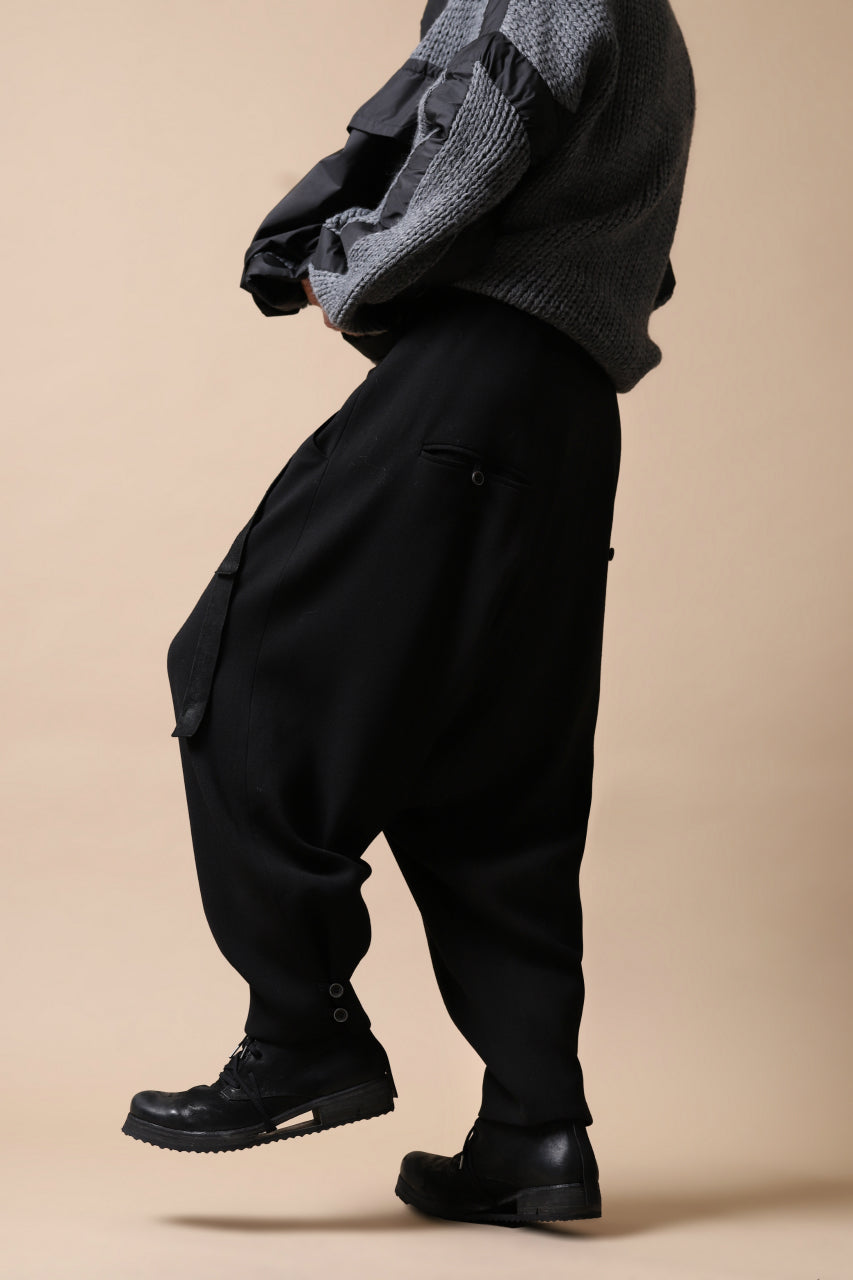 画像をギャラリービューアに読み込む, SOSNOVSKA exclusive CLOWN STYLE PANTS / WOOL STRETCH (BLACK)