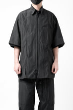 画像をギャラリービューアに読み込む, Y's.... WRINKLE TEXTURE LAYERED H/S SHIRT (BLACK)