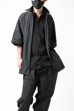 画像をギャラリービューアに読み込む, Y's.... WRINKLE TEXTURE LAYERED H/S SHIRT (BLACK)