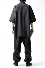 画像をギャラリービューアに読み込む, Y's.... WRINKLE TEXTURE LAYERED H/S SHIRT (BLACK)