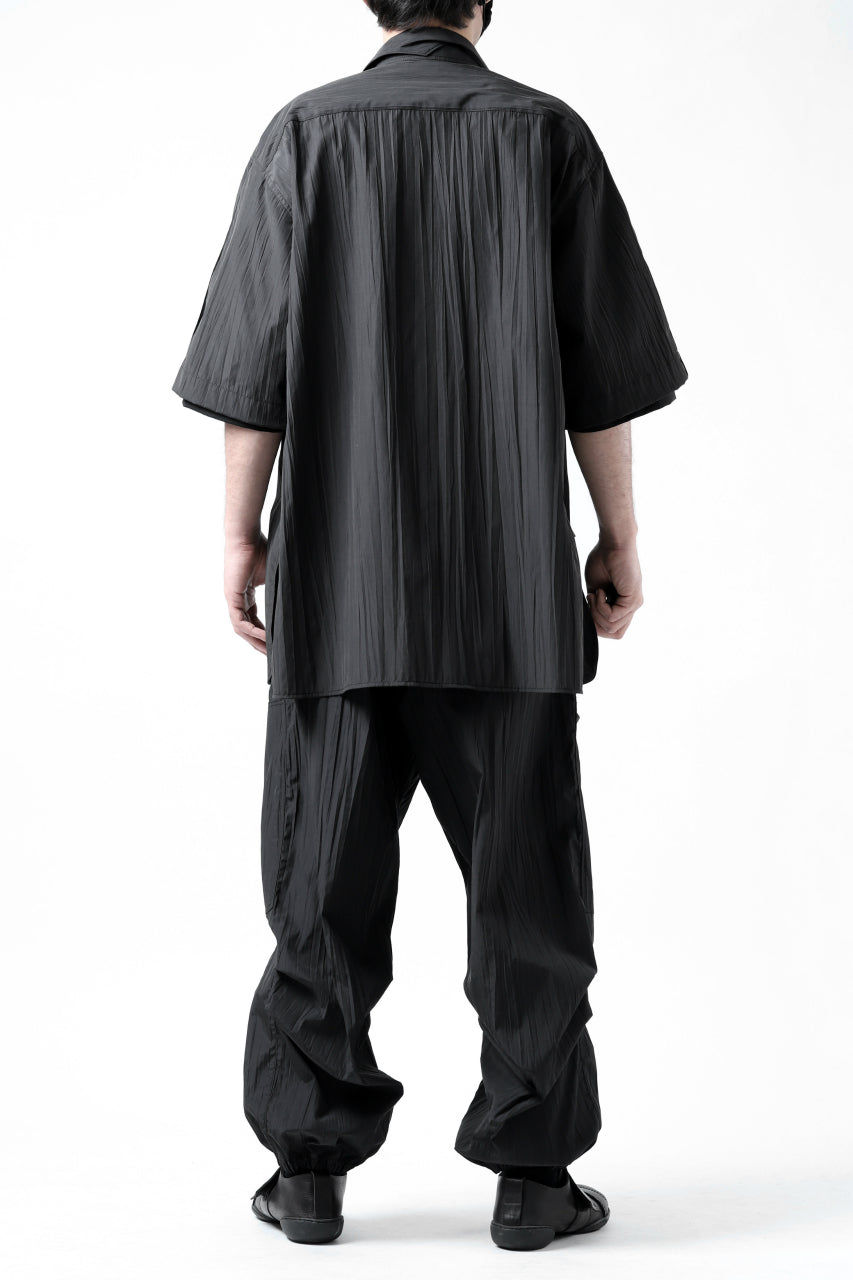 画像をギャラリービューアに読み込む, Y's.... WRINKLE TEXTURE TACTICAL PANTS (BLACK)