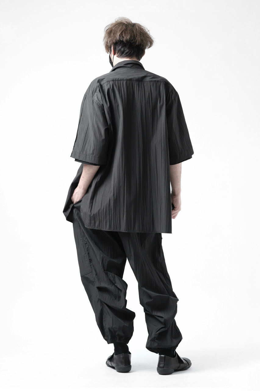 画像をギャラリービューアに読み込む, Y's.... WRINKLE TEXTURE TACTICAL PANTS (BLACK)