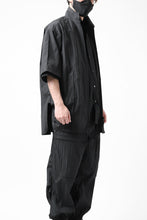 画像をギャラリービューアに読み込む, Y's.... WRINKLE TEXTURE LAYERED H/S SHIRT (BLACK)