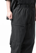 画像をギャラリービューアに読み込む, Y's.... WRINKLE TEXTURE TACTICAL PANTS (BLACK)