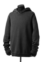 Load image into Gallery viewer, daub exclusive HOODED SWEAT PULL OVER / COLD DYED JERSEY (DARK GREY)