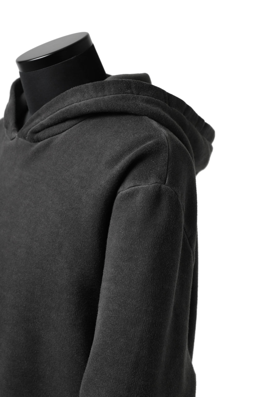 Load image into Gallery viewer, daub exclusive HOODED SWEAT PULL OVER / COLD DYED JERSEY (DARK GREY)