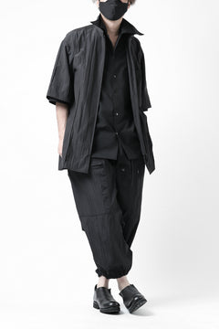 画像をギャラリービューアに読み込む, Y's.... WRINKLE TEXTURE TACTICAL PANTS (BLACK)