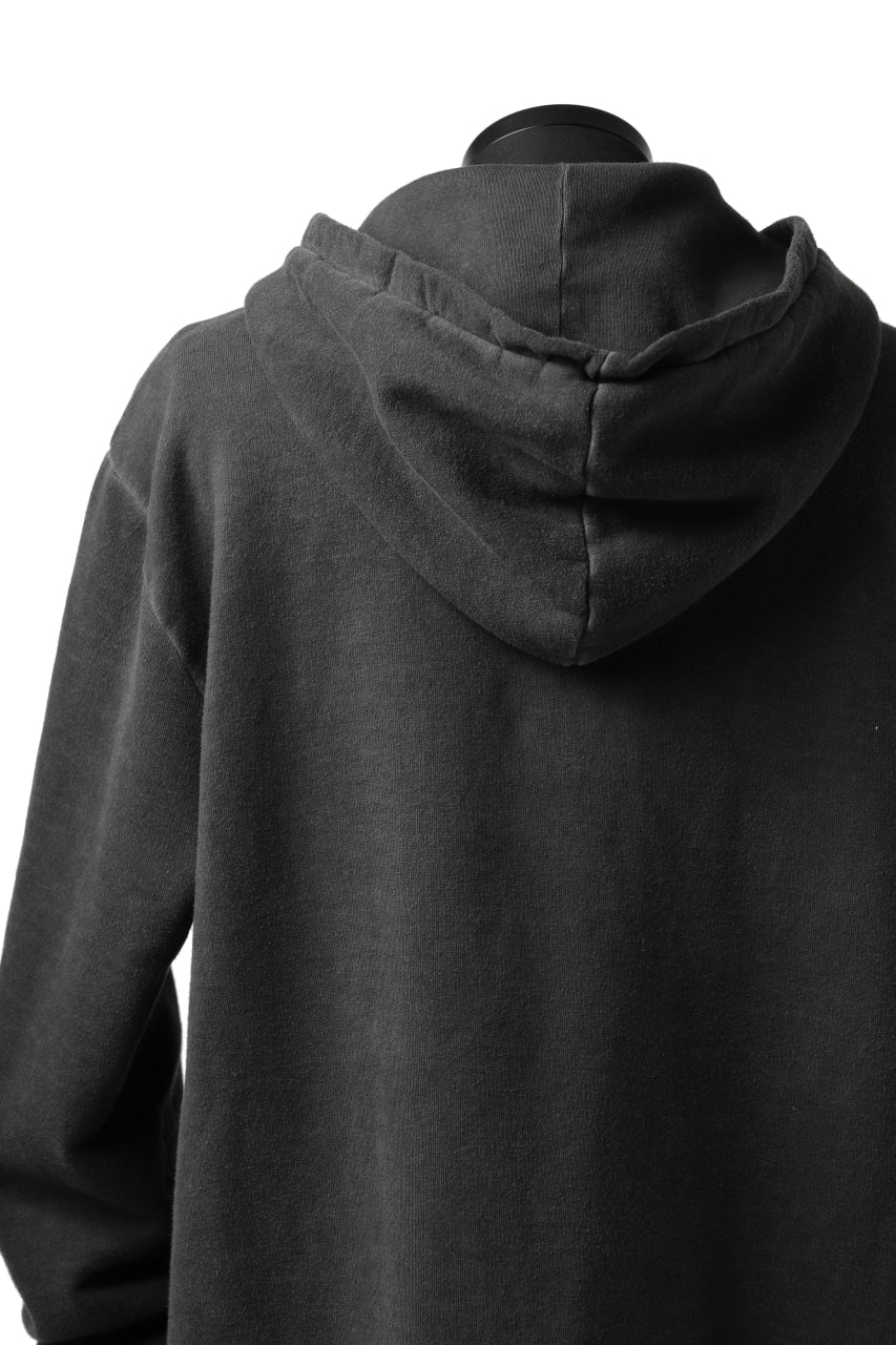 Load image into Gallery viewer, daub exclusive HOODED SWEAT PULL OVER / COLD DYED JERSEY (DARK GREY)