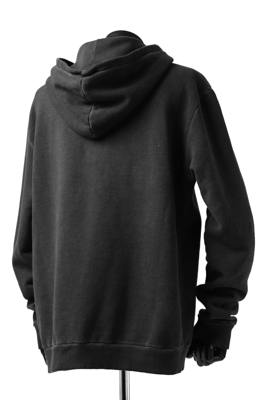 Load image into Gallery viewer, daub exclusive HOODED SWEAT PULL OVER / COLD DYED JERSEY (DARK GREY)