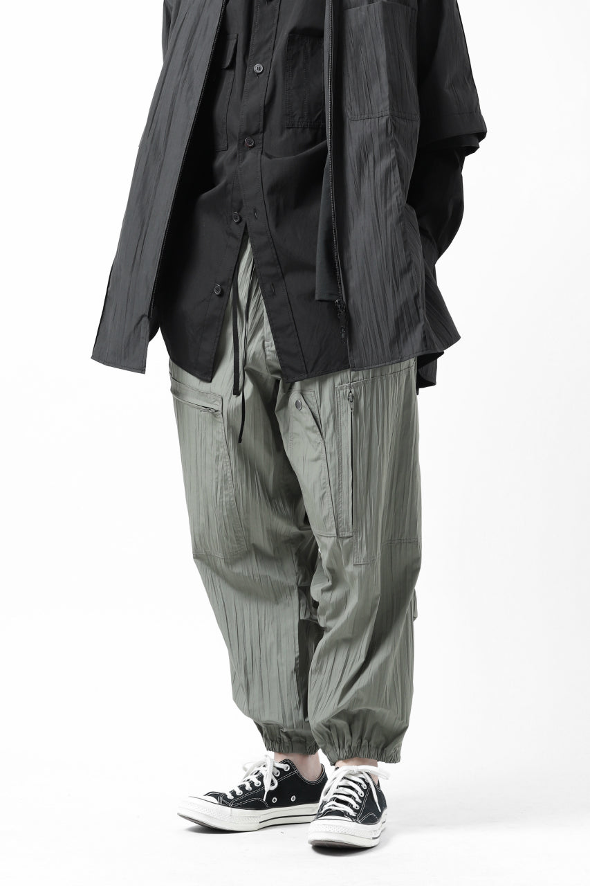 画像をギャラリービューアに読み込む, Y's.... WRINKLE TEXTURE TACTICAL PANTS (KHAKI)