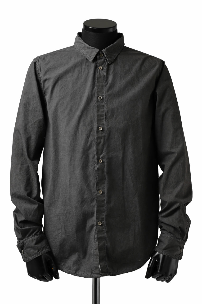 画像をギャラリービューアに読み込む, daub PLAIN COLLAR SHIRT / COLD DYED ORGANIC COTTON (DARK GREY)