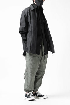 画像をギャラリービューアに読み込む, Y's LOOSEY WORK SHIRT / AIR-TUMBLED COTTON (BLACK)