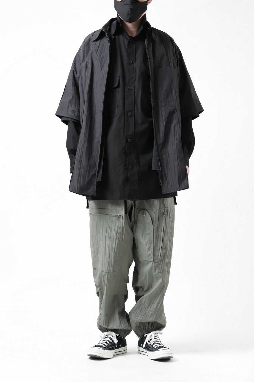 画像をギャラリービューアに読み込む, Y's LOOSEY WORK SHIRT / AIR-TUMBLED COTTON (BLACK)