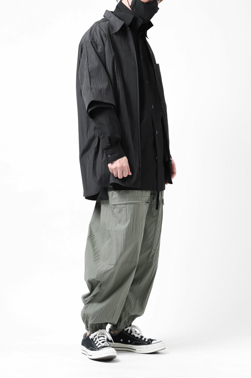 画像をギャラリービューアに読み込む, Y's LOOSEY WORK SHIRT / AIR-TUMBLED COTTON (BLACK)