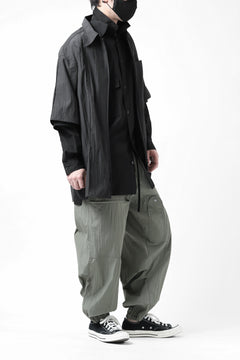 画像をギャラリービューアに読み込む, Y's LOOSEY WORK SHIRT / AIR-TUMBLED COTTON (BLACK)