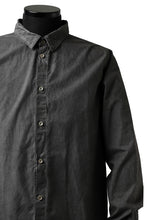 画像をギャラリービューアに読み込む, daub PLAIN COLLAR SHIRT / COLD DYED ORGANIC COTTON (DARK GREY)