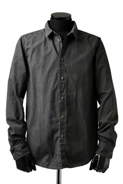 画像をギャラリービューアに読み込む, daub PLAIN COLLAR SHIRT / COLD DYED ORGANIC COTTON (DARK GREY)