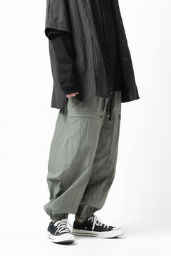 画像をギャラリービューアに読み込む, Y's.... WRINKLE TEXTURE TACTICAL PANTS (KHAKI)