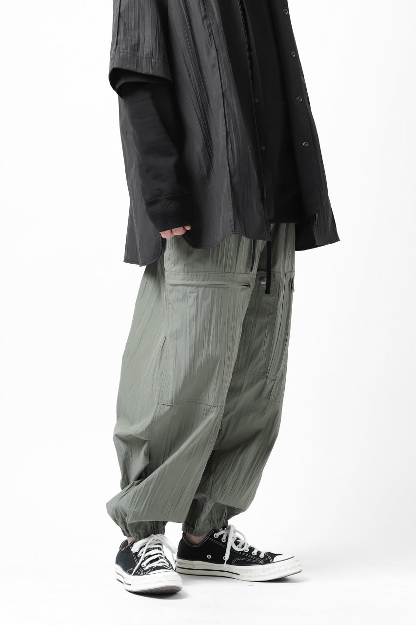 画像をギャラリービューアに読み込む, Y's.... WRINKLE TEXTURE TACTICAL PANTS (KHAKI)