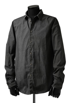 画像をギャラリービューアに読み込む, daub PLAIN COLLAR SHIRT / COLD DYED ORGANIC COTTON (DARK GREY)